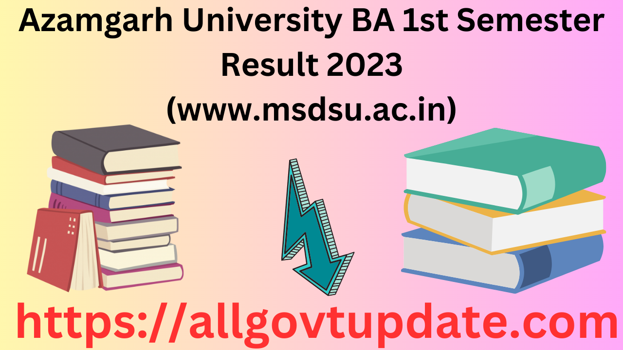 Azamgarh University BA 1st Semester Result 2023 (OUT) Check Here Now ...