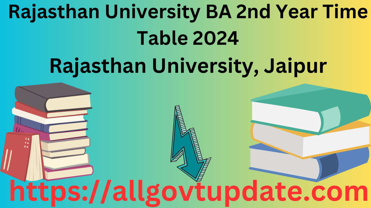 Rajasthan University BA 2nd Year Time Table 2024 (OUT) Download Here ...