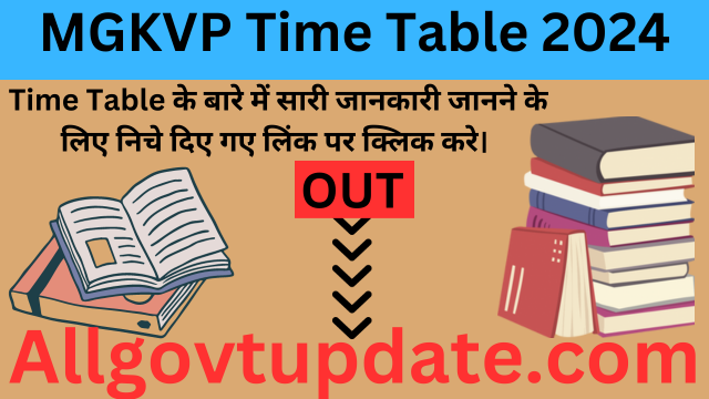 MGKVP Time Table 2024 -BA Bcom BSc MA Msc Mcom Sem Exam