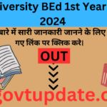 Brij University BEd 1st Year Result 2024